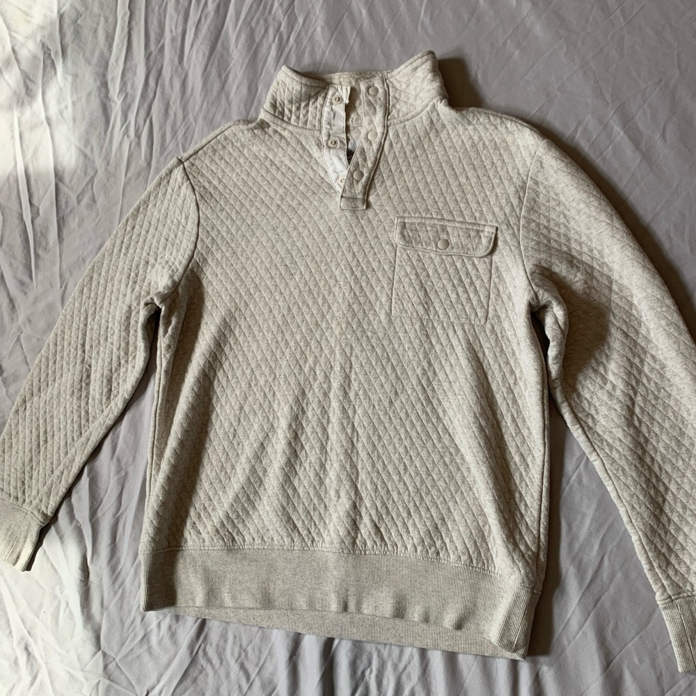 Men's Gray Quilted Sweater